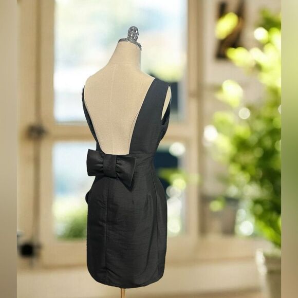 🔥 Alfred Sung Bow Back Sheath Cocktail Dress Size 14 - Picture 3 of 16